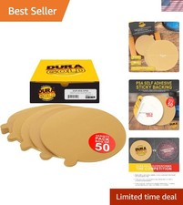 High-Performance 6" Gold Sanding Discs Set - 50 Pieces, Ideal for Wood & Metal