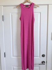 Lulu's Fuchsia Ribbed Tank Maxi Dress