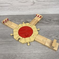 Kidkraft Wooden Train Round About Action Turntable Switch Track For BRIO Thomas