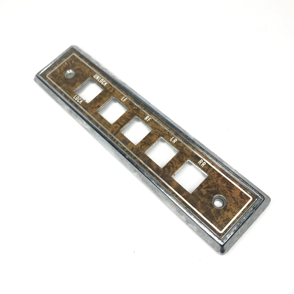 1984-1991 Jeep Grand Wagoneer Left Master Window Switch Bezel Trim Metal OEM - Image 3 of 4