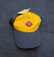  QTY 3 Boy Scouts Of America Uniform Unisex Navy Blue Yellow Red Wolf Cap