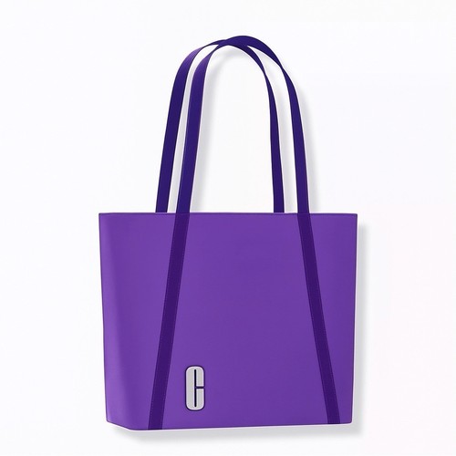 Clinique Large Shopping Shoulder Lipstick (Logo C) Travel Tote Bag Purple