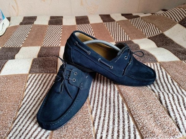 Men Paraboot Loafers Black Suede 43