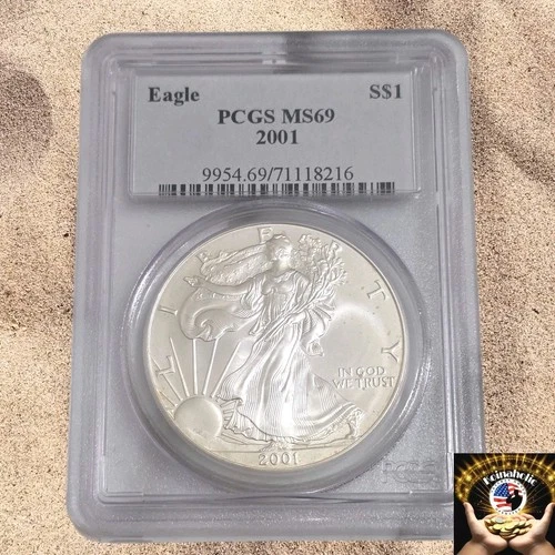2001 $1 American Silver Eagle PCGS MS69 Better Back Date Pulled From Storage 🔥
