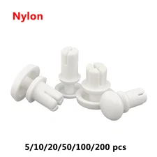 5-200pcs Plain Nylon Rivets White Snap Rivet Diameter 2mm 3mm 3.5mm 4mm 5mm 6mm