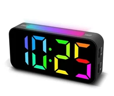 Loud Alarm Clocks for Bedrooms Heavy Sleepers, Plug-in Digital Bedside Clock ...