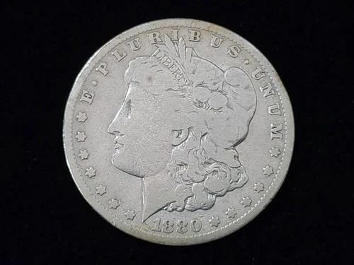1880-CC Morgan Silver Dollar Good Cleaned NICE!