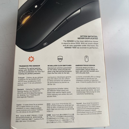 SteelSeries Sensei Ten 18000 Dpi Wired Optical RGB Gaming Mouse - Black - Afbeelding 6 van 7