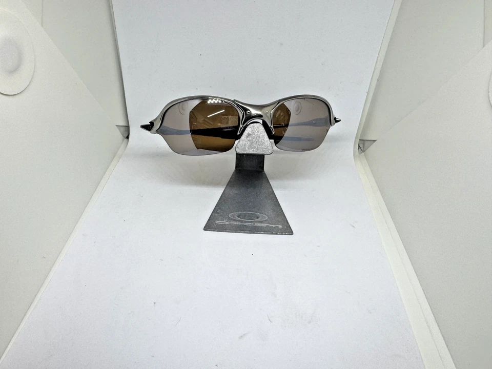 Oakley X Metal Romeo 2.0 Polished Titanium Iridium Sunglasses RARE COMPLETE - Image 3 of 4