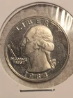 1983-S Silver Washington Quarter San Francisco Mint Mark Very Good Condition