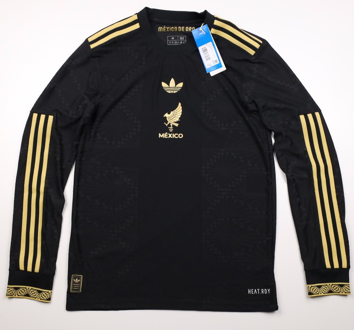 Mexico 24/25 Gold Long Sleeve Adidas Authentic HEAT.RDY Jersey
