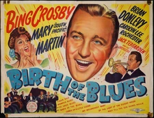 Birth of the Blues ORIGINAL Quad Film Cinema Poster Bing Crosby Mary Martin 1941