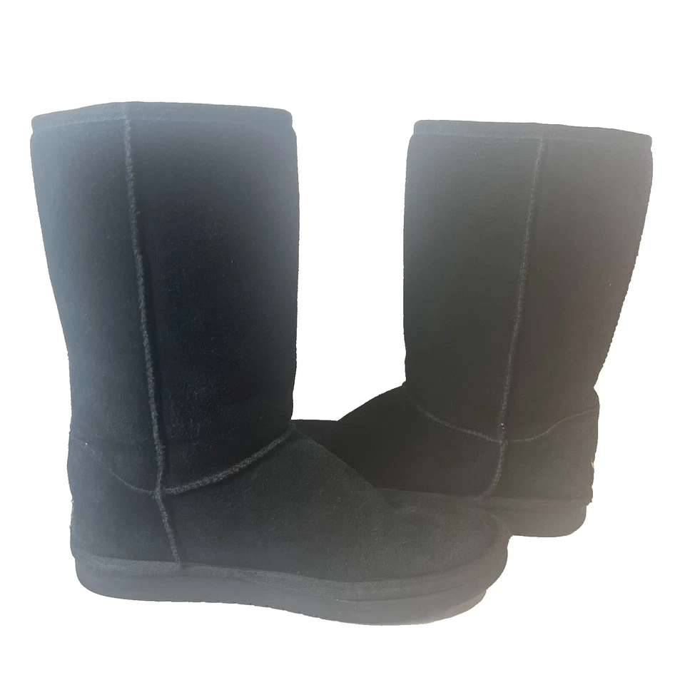 Bota de gamuza suave negra Koolaburra by UGG para mujer talla 6,5 botines medios zapato Foto 2 de 4