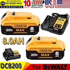 For DeWalt 20V 20 Volt Max XR 8.0AH Lithium Ion Battery DCB205 DCB200 DCB204