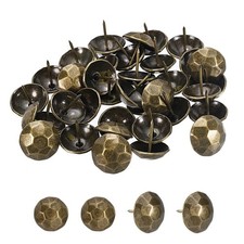 Metal Upholstery Nails for Barn Door Sofas 1" x 1" 30 Pcs ( Antique-Brass )