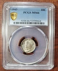 1943 Mercury Dime PCGS MS-66 Certified MS66 Choice Gem Uncirculated 10c Coin BU