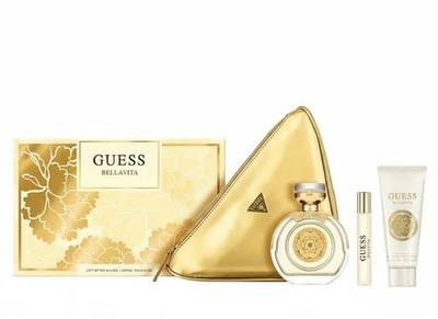 GUESS BELLA VITA for Women 4 pcs GIFT SET 3.4 oz EDP Spray + Mini + BODY LOTION
