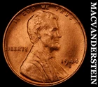 1944-S Lincoln Wheat Cent - Red Choice Gem Brilliant Unc  No Reserve  #i6333