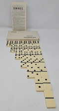 Vintage Set Of  Puremco No. 616 Standard Marblelike Dominoes Made In USA