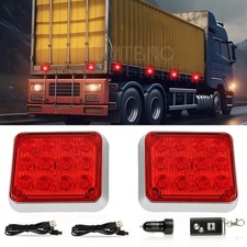 Magnetic Red Strobe Lights Emergency Flashing Hazard Light For Trucks Trailer