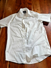 Stafford White Short Sleeve Dress Shirt Men  s 15 1/2 Regular Fit Easy Care