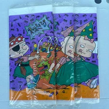 Vintage new  Lot of 3 Design Ware  Halloween Rugrats Plastic Table Covers 54x 96