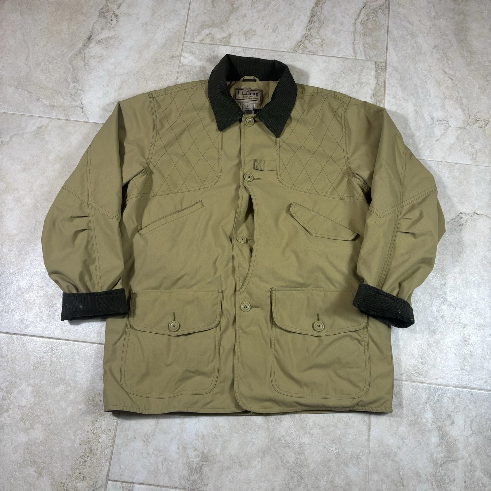 Vintage LL Bean Jacket Mens Med 90s Hunting Chore Fishing Barn Coat Mesh Lined