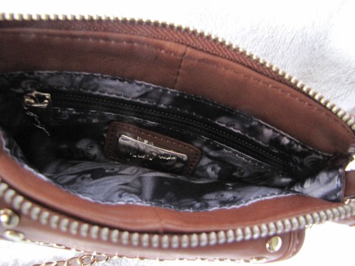 Bandolera de cadena Junior Drake CH930 marrón mediana nueva con etiquetas - Imagen 4 de 5