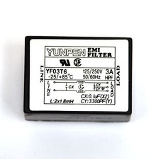 1pc EMI Filter YF03T6 115/250V 3A PCB Terminal 41x31x20.3mm UL CSA RoHS YUNPEN