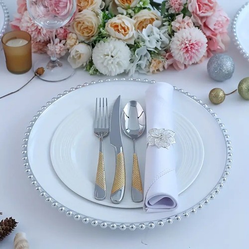 Beaded Collection: Disposable Premium Heavyweight Plastic Plates & Soup Bowls - Picture 24 of 35