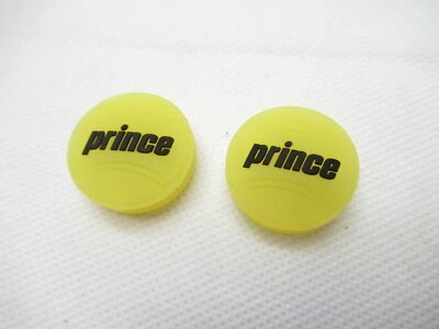 *NEW* LOT OF 2 YELLOW PRINCE VIBRATION DAMPENERS FOR TENNIS RACQUETS
