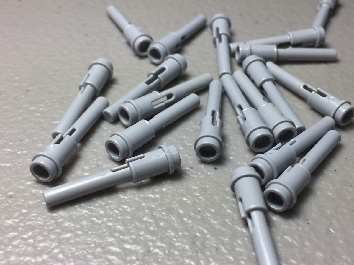 LEGO (x20) Light Bluish Gray Technic Pins 1/2 2L Bar Extension