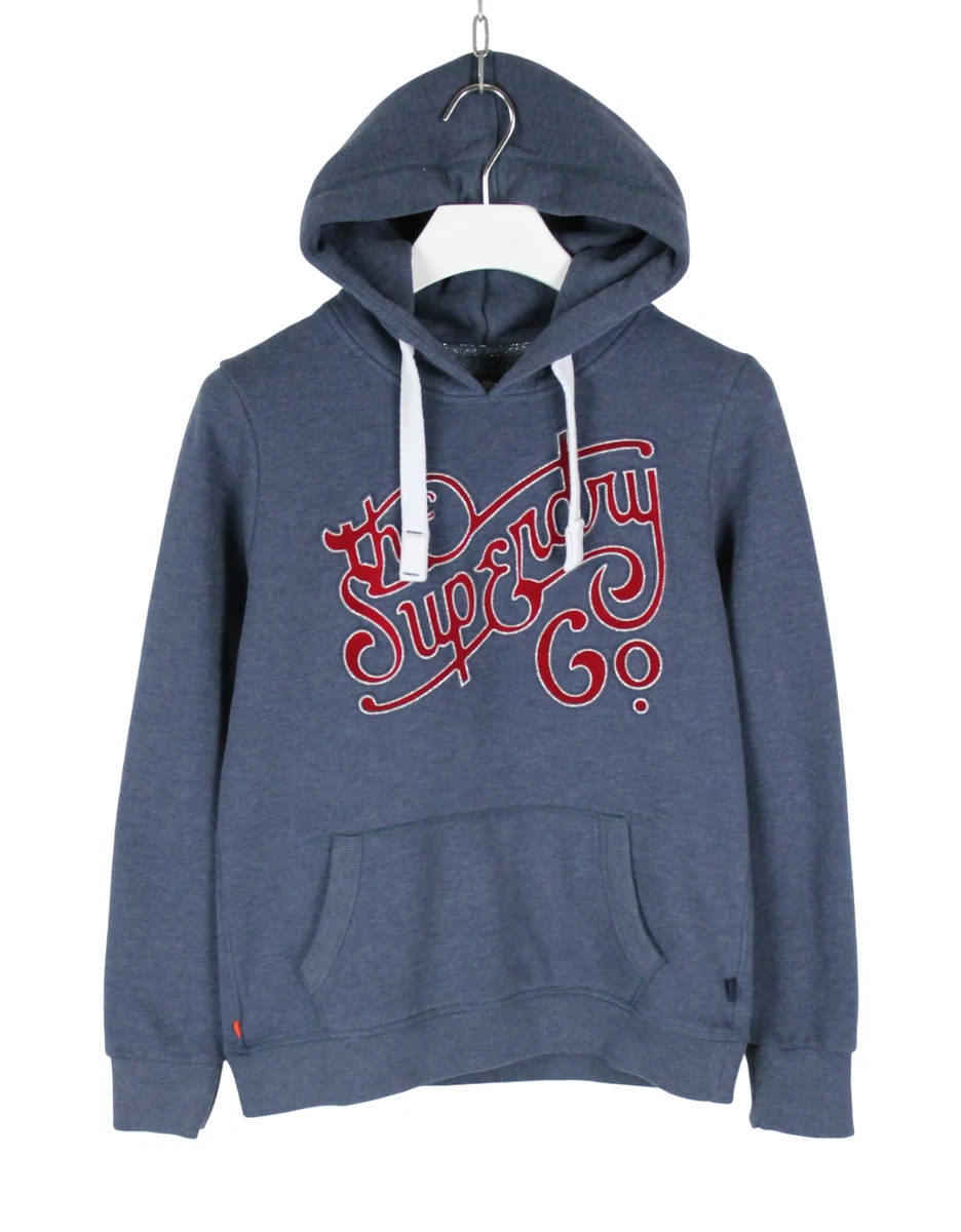 Pull à Capuche Superdry Femme – Bleu, Taille L – Mélange Coton, Occasion