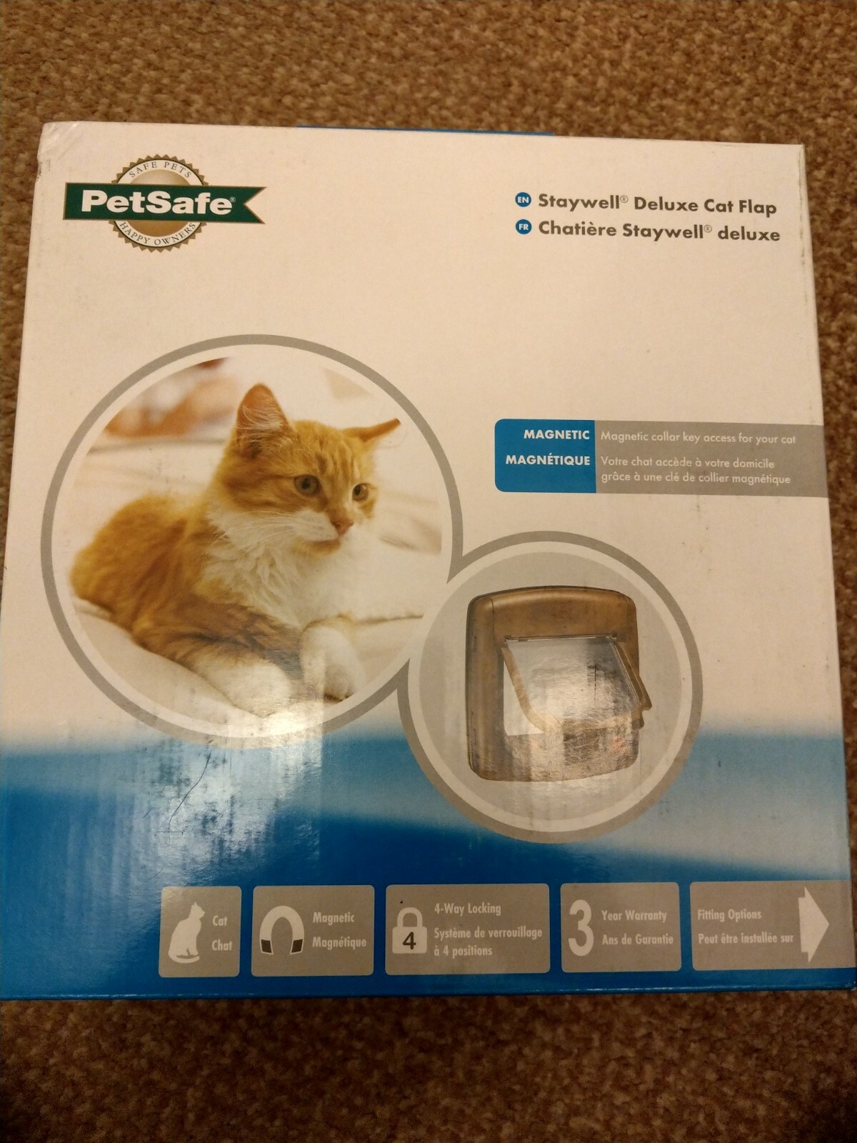Petsafe Staywell Selective Entry Deluxe Magnetic Cat Flap Wood Grain 4 Way Locking Cat Flaps Pet Supplies Umoonproductions Com
