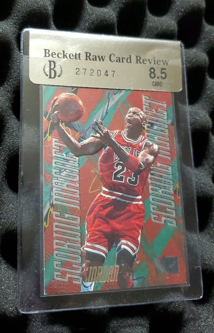 Michael Jordan 95-96 Fleer Metal Scoring Magnets BGS 8.5 Nr.Mint+