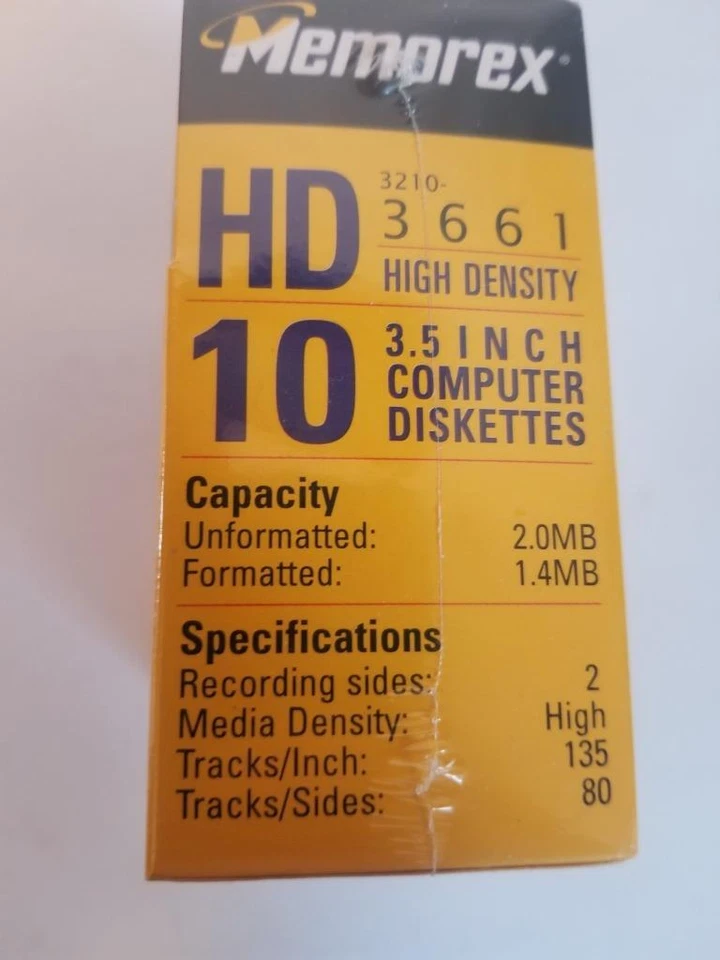 Memorex 3.5" computer diskettes PC formatted pack of 10 - Image 2 of 4