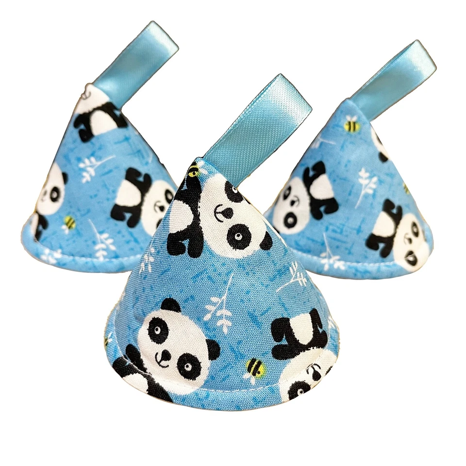 SMALL FACE WORLD Panda Pee Pee Teepee x 3 // Wee Stop Cones Teepees // Baby Shower Gift