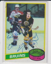 AL SECORD BOSTON BRUINS 1980-1981 TOPPS #129  PERSONALIZED AUTOGRAPHED CARD 
