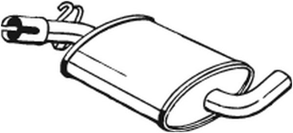 BOSAL 233-407 Middle Silencer for SEAT,VW