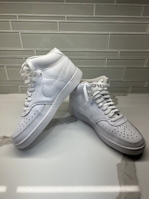 New, Nike Court Vision Mid Triple White Men s Size 8 CD5466-100