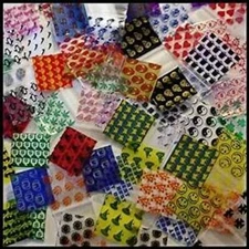 1000 Apple Baggies 1.75 x 1.75" Mini Zip lock Bags 175175 Assorted 10 Design mix