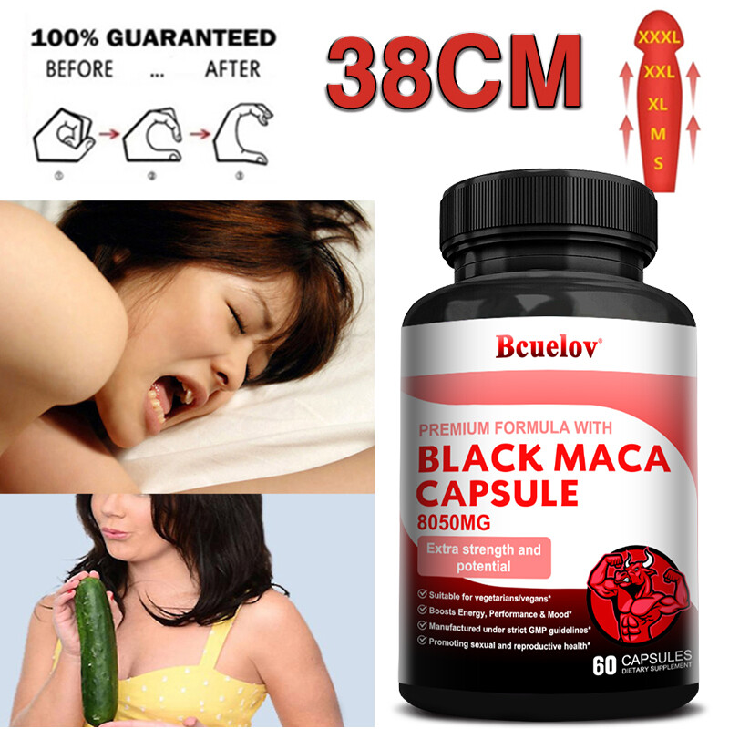Black Maca 8050mg -Testosterone Booster, Muscle Health, Supports Desire Stamina