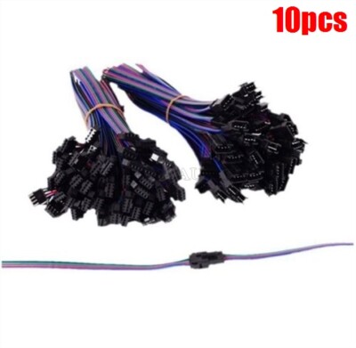 2.54MM Male/Female Connectors Pitch 10Pairs 15Cm Sm 4Pin 22Awg Wire New Ic ui