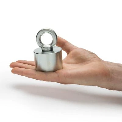 ONLINE MAGNETS 55mm x 40mm Neodymium Recovery Magnet Metal Detector Treasure Hunting 200kg Pull