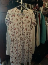 Justify Women White Casual Floral Dress Plus Size 1X EUC