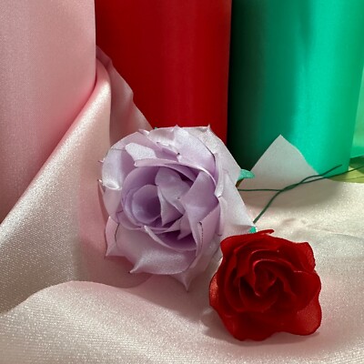 wunderschöner Puffy Satin DIY Material Hochzeit Deko Basteln 12 Farben