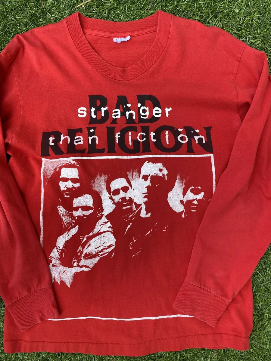 Vintage Bad Religion Stranger Than Fiction Long Sleeve T-shirt Size L 90s Rare