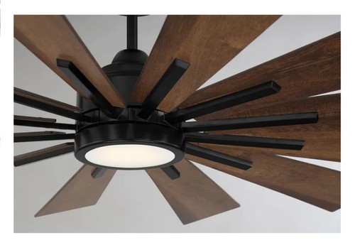 60'' Windmill Ceiling Fan Light 12 Blades, 6 Speeds, Indoor Outdoor Ceiling Fan - Picture 5 of 6