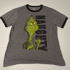 Dr Seuss 2018 Naughty Grinch Tee Shirt Size Adult Medium Fast Ship CB30