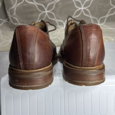 (S5) Frye James Bal Lug Oxford Men\'s Brown Leather Lace Up Cap Toe Shoes Sz 9.5 S5) Frye James Bal Lug Oxford Men main image 3